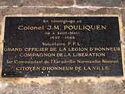 plaque commemorative j.m. pouliquen saint-malo