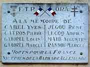 plaque commemorative yves cabel pierre catros louis gaborel rene jegou adrien le coq augustin mahe marcel rannou saint-brieuc