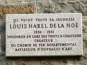 plaque commemorative louis harel de la noe saint-brieuc