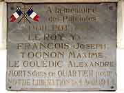 plaque jean poilpot yves le roy joseph francois maxime tognon alexandre le gouedic saint-brieuc